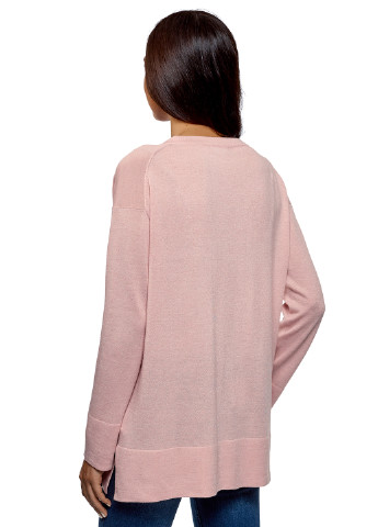 Светло-розовый демисезонный пуловер пуловер Oodji