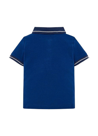 Синяя детская футболка-поло для мальчика Mayoral с рисунком
