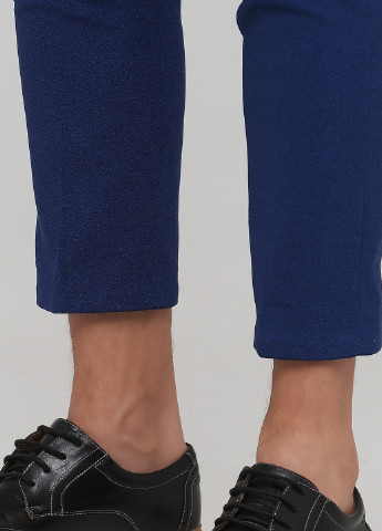 Темно-синие кэжуал демисезонные укороченные, зауженные брюки C&A
