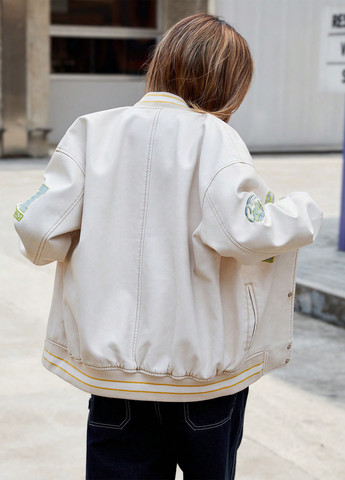 Бомбер SHEIN бейсбольний на кнопках (366258226)