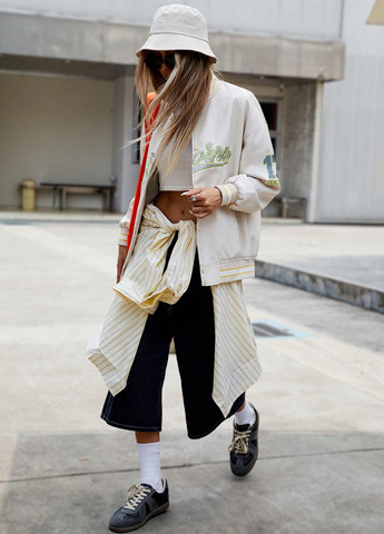 Бомбер SHEIN бейсбольний на кнопках (366258226)