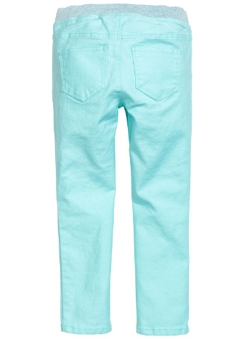 Светло-бирюзовые кэжуал демисезонные зауженные брюки H&M