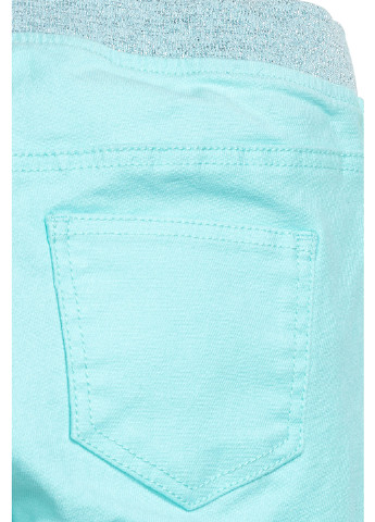 Светло-бирюзовые кэжуал демисезонные зауженные брюки H&M