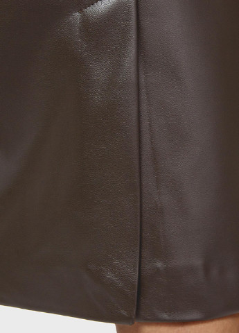 Светло-коричневая офисная однотонная юбка Oodji карандаш