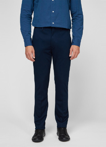 Темно-синие классические демисезонные чиносы брюки Tommy Hilfiger