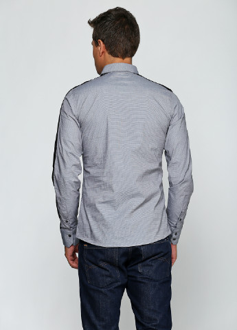 Серая кэжуал рубашка однотонная Moscanueva с длинным рукавом