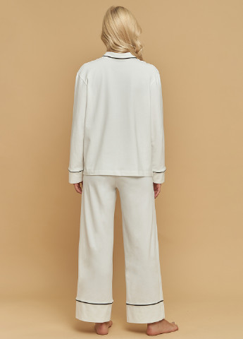 Молочная всесезон пижама (рубашка, брюки) кофта + брюки Mashsh