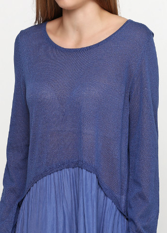 Синее кэжуал платье клеш Melody