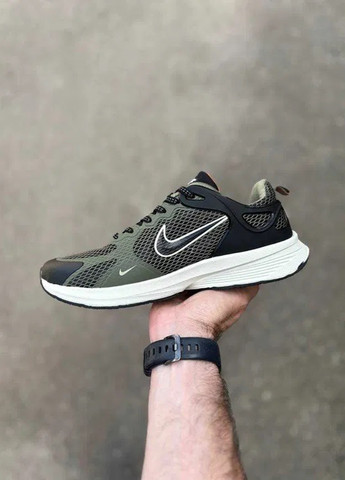 Оливковые (хаки) демисезонные кроссовки No Brand