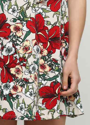Комбінована кежуал сукня футляр Made in Italy з квітковим принтом