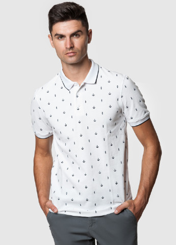 Белая футболка-футболка поло мужская для мужчин Arber