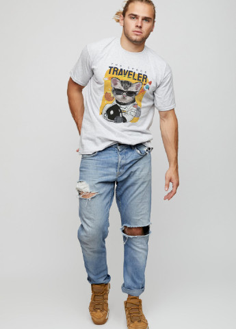 Сіра футболка чоловіча basic YAPPI