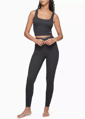 Черные демисезонные леггинсы Calvin Klein