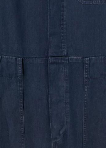 Комбинезон H&M комбинезон-брюки однотонный тёмно-синий кэжуал хлопок