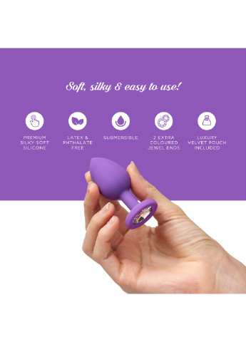 Анальная пробка с кристаллом Sweet Sensation - 3 в 1 размер S So Divine (252297489)