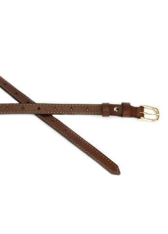 Ремень женский кожаный узкий коричневый SF-1525 brown (115 см) SFIP (253267886)