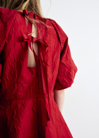 Червона святковий, коктейльна сукня H&M однотонна