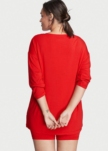 Червона всесезон піжама (лонгслів, шорти) лонгслів + шорти Victoria's Secret