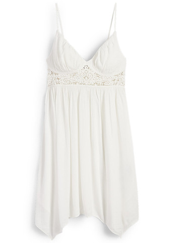 Белое кэжуал платье платье-комбинация C&A однотонное