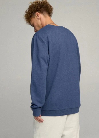 Синій світшот чоловічий oversize /no flis/ YAPPI (252386560)