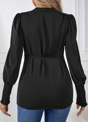 Чорна блуза для вагітних SHEIN