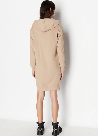 Бежева кежуал сукня сукня-худі Armani Exchange з логотипом