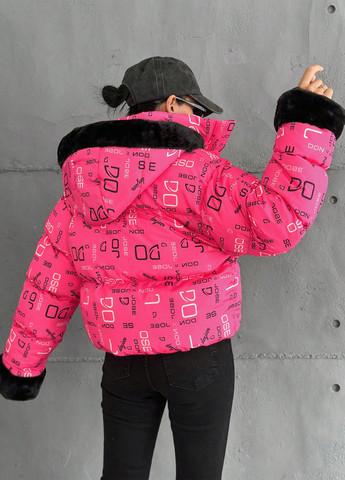 Розовая зимняя куртка SHEIN