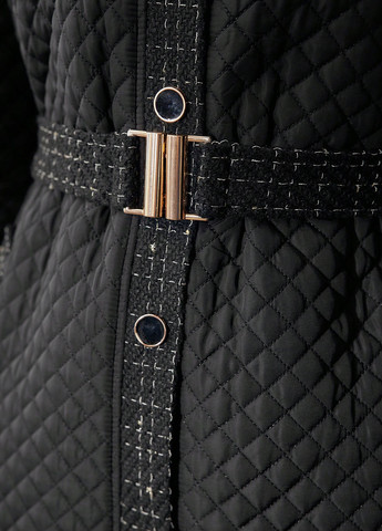 Чорне демісезонне Пальто однобортне SHEIN