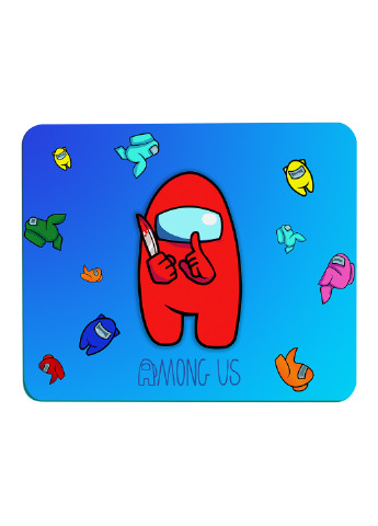 Килимок для мишки Амонг Ас Червоний (Among Us Red) (25108-2417) 22х18 см MobiPrint (222995229)