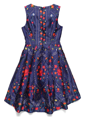 Синя кежуал сукня кльош Derhy з квітковим принтом