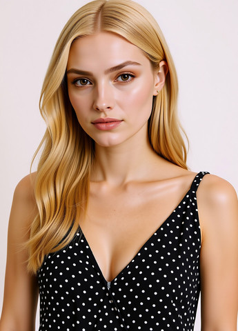 Білий кежуал сукня дзвін Reserved в горошок