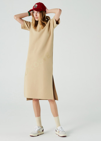 Женское демисезонное Платье платье-свитшот Lacoste однотонное