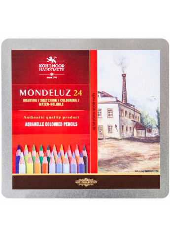 Карандаши цветные Mondeluz Landscape акварел. метал. пенал 24 цветов (3724024013) Koh-I-Noor (254066298)