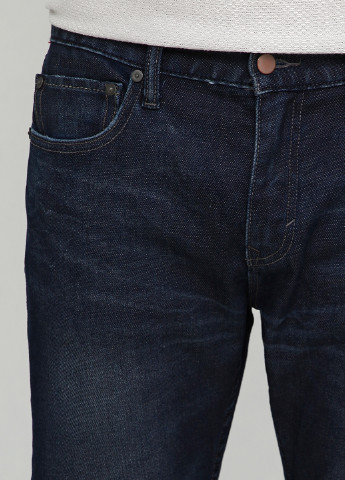 Темно-синие демисезонные прямые джинсы BR