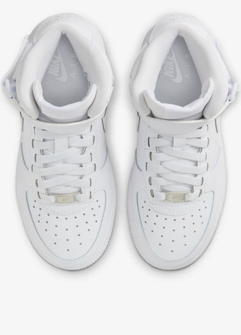 Кроссовки FN1193-111 Nike AIR FORCE 1 MID GS белые демисезоны (314516925)