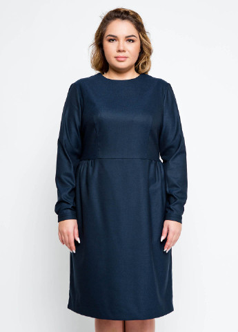 Темно-синее коктейльное платье Trand однотонное