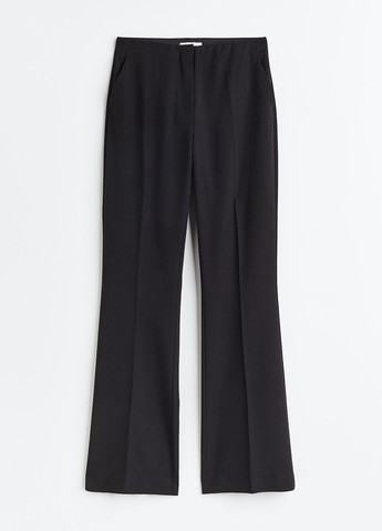Черные классические демисезонные клеш брюки H&M