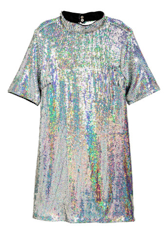 Срібна коктейльна плаття, сукня футляр H&M однотонна