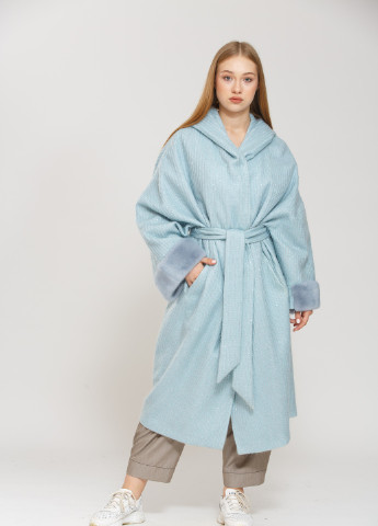 Голубое демисезонное Пальто (Quarante) Голубой Donna Bacconi