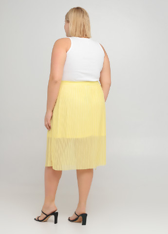 Желтая кэжуал однотонная юбка Asos плиссе
