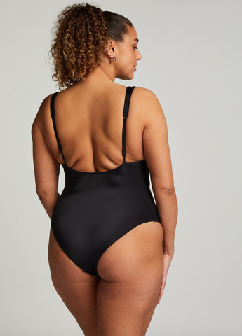 Черный демисезонный купальник слитный, майо Hunkemoller