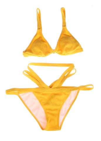 Жовтий літній купальник (ліф, труси) бікіні Missguided
