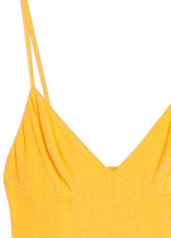 Горчичное кэжуал платье Cropp однотонное