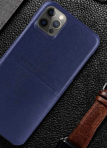 Шкіряна накладка Cardcool Series для Apple iPhone 12 Pro / 12 (6.1 ') Синій (is_00000041343_3) G-Case (229725790)