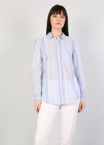 Светло-синяя демисезонная блуза Colin's