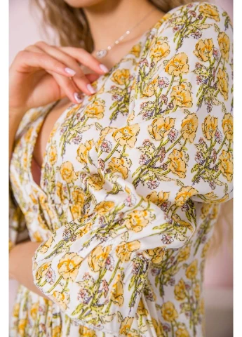 Комбінована святковий сукня 115r0400-3 Kamomile з малюнком
