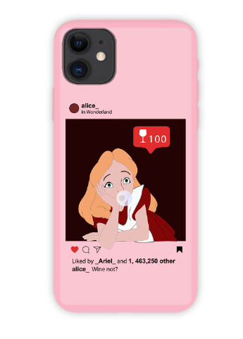 Чехол силиконовый Apple Iphone X Алиса с жвачкой Дисней (Alice in Wonderland Disney) (6129-1433) MobiPrint (219776241)