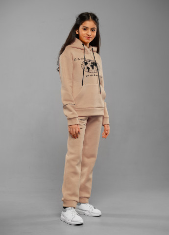 Бежевий зимовий костюм із начосом Sinthia (254916630)