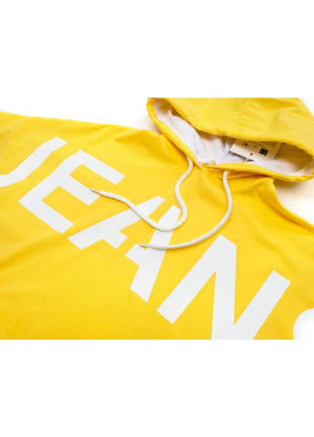 Белая демисезонная футболка детская "jeans" (7008-164g-yellow) A-yugi