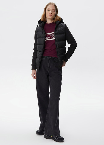 Черная демисезонная куртка Lacoste